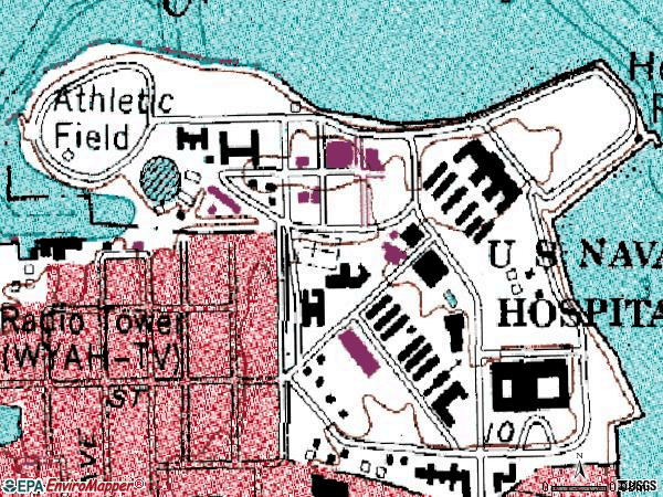 Zip code 23708 topographic map