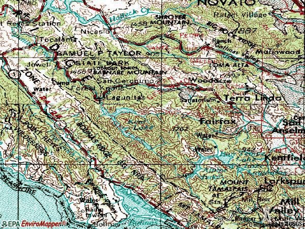 Zip code 00949 topographic map