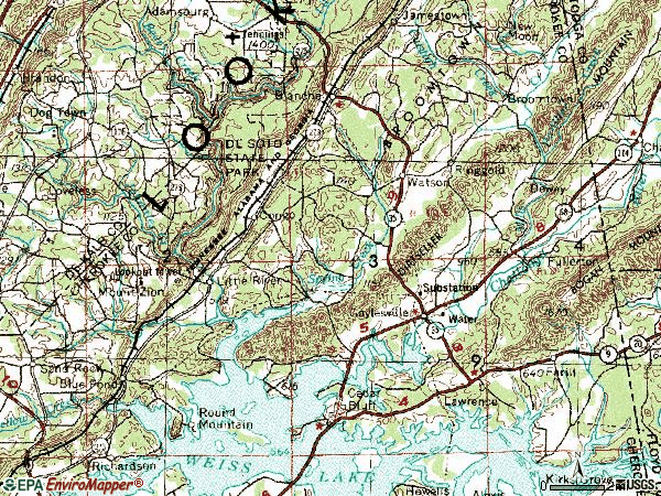 Zip code 35959 topographic map