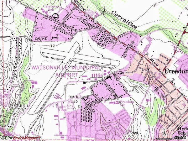 Zip code 95019 topographic map