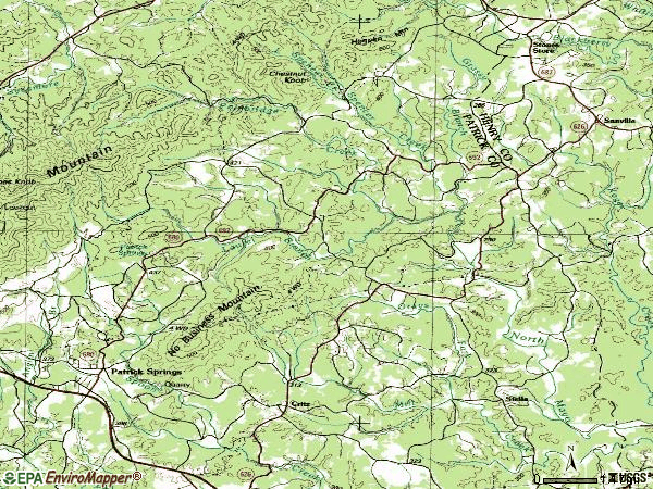 Zip code 24133 topographic map