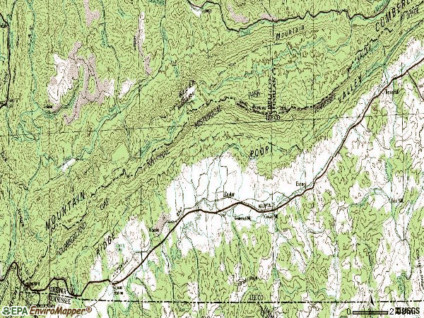 Zip code 24248 topographic map
