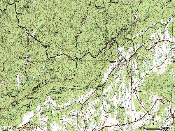 Zip code 24277 topographic map