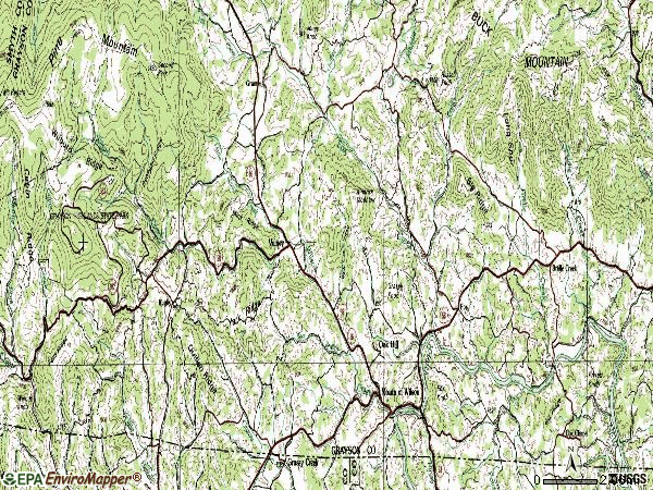 Zip code 24363 topographic map