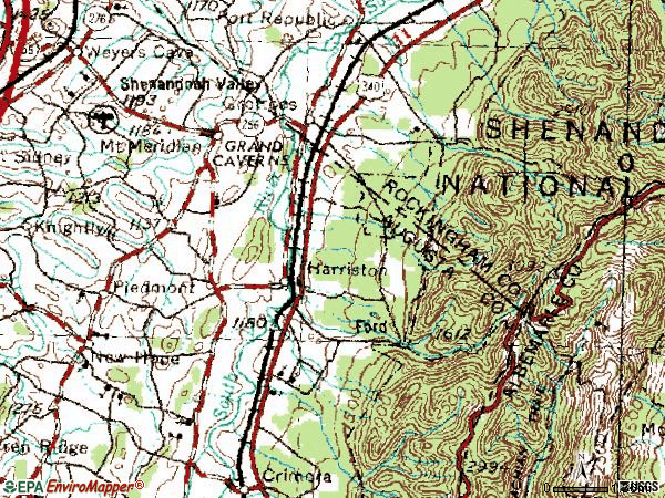 Zip code 24441 topographic map