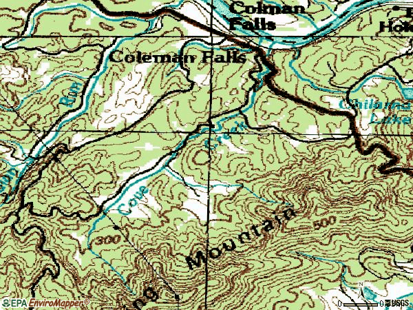 Zip code 24536 topographic map