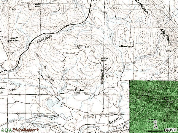 Zip code 98025 topographic map