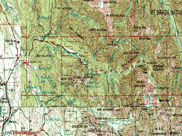 Zip code 98252 topographic map