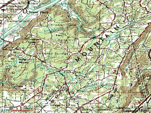 Zip code 35966 topographic map
