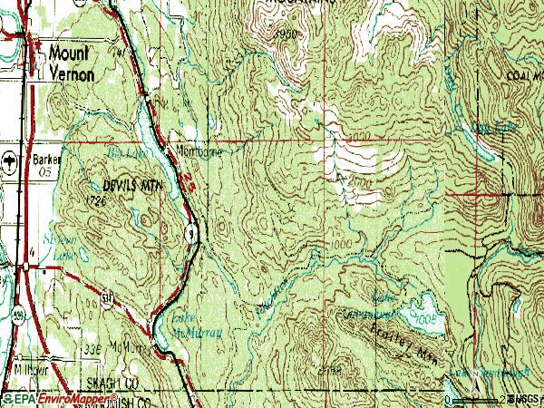 Zip code 98274 topographic map