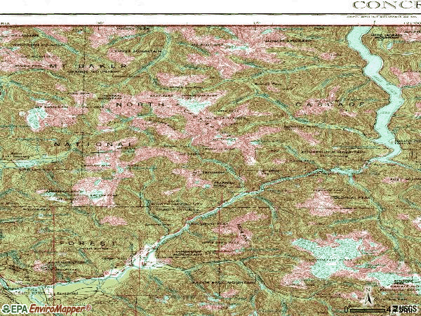 Zip code 98283 topographic map