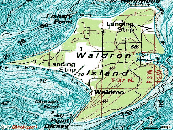 Zip code 98297 topographic map