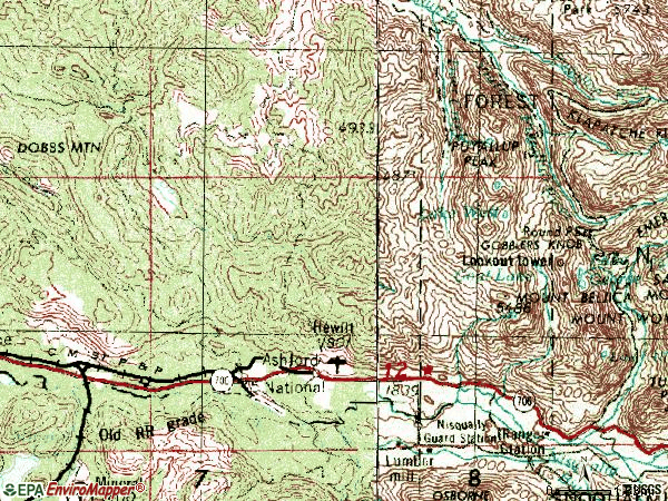 Zip code 98304 topographic map