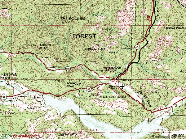 Zip code 98356 topographic map