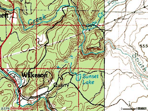 Zip code 98396 topographic map