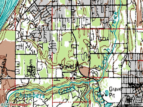 Zip code 98467 topographic map
