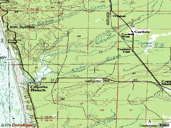 Zip code 98535 topographic map