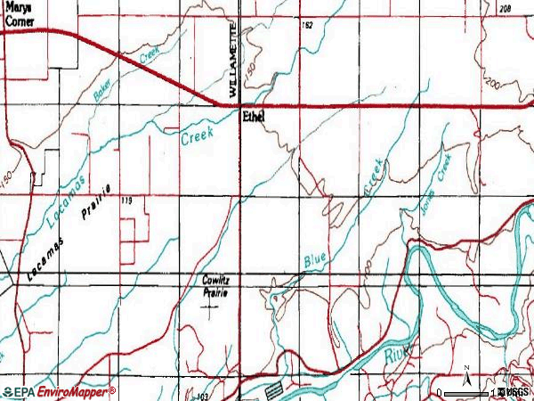 Zip code 98542 topographic map