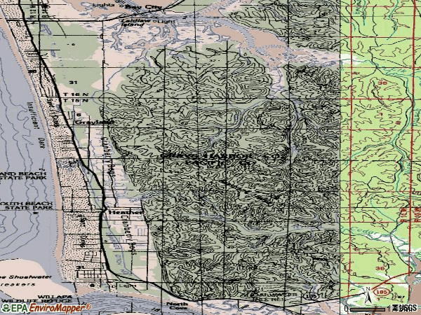 Zip code 98547 topographic map