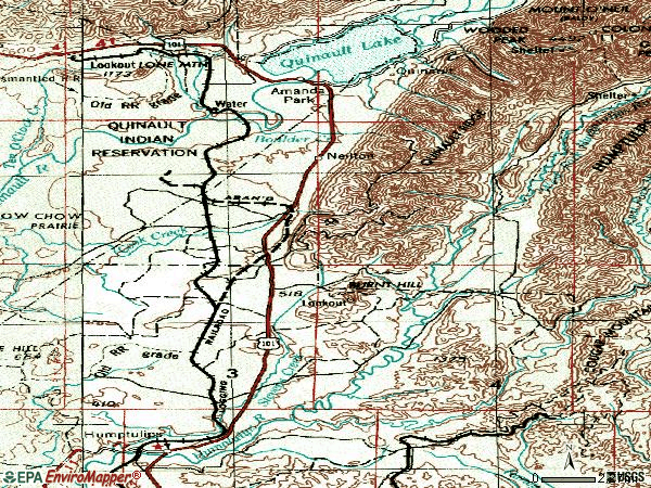 Zip code 98552 topographic map