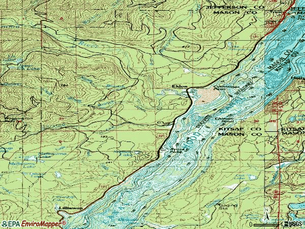 Zip code 98555 topographic map