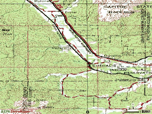 Zip code 98568 topographic map