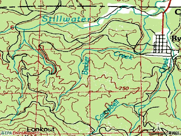 Zip code 98581 topographic map
