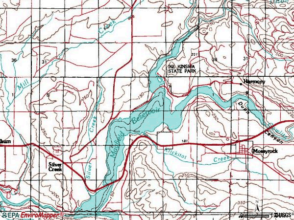 Zip code 98585 topographic map