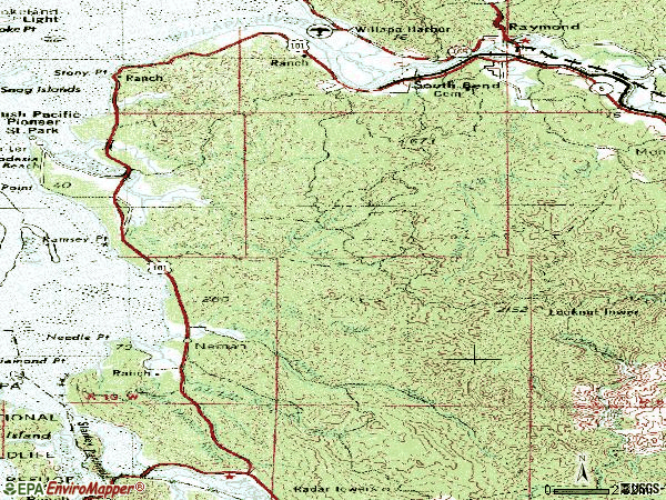 Zip code 98586 topographic map