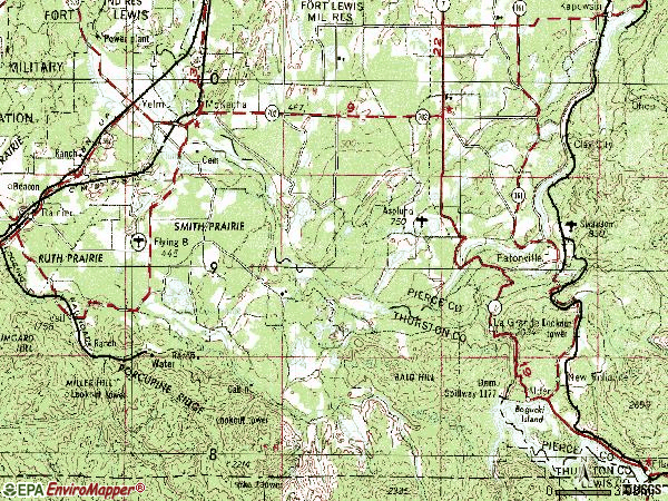 Zip code 98597 topographic map