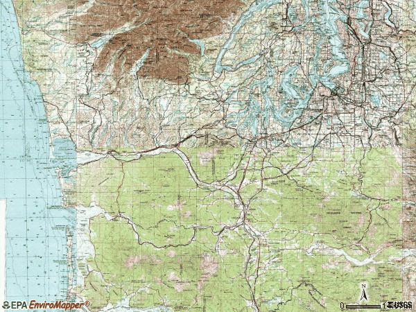 Zip code 00985 topographic map