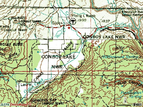 Zip code 98619 topographic map