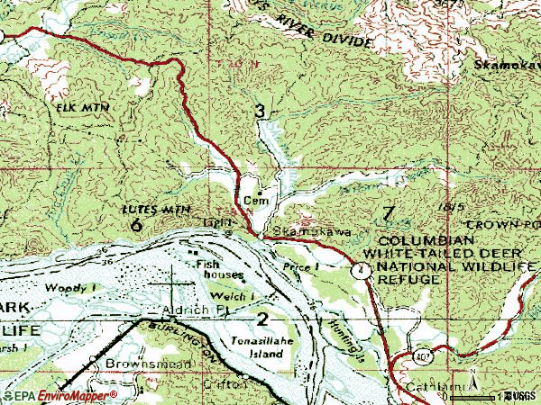Zip code 98647 topographic map