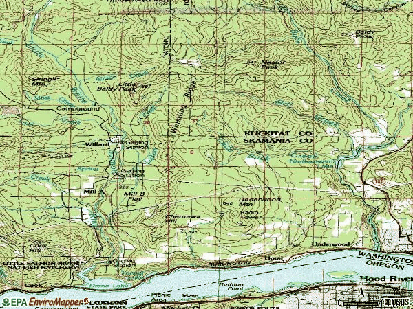 Zip code 98651 topographic map