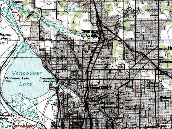 Zip code 98665 topographic map