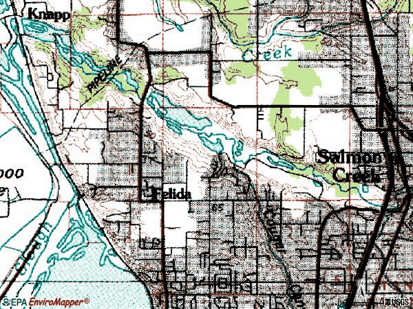 Zip code 98685 topographic map