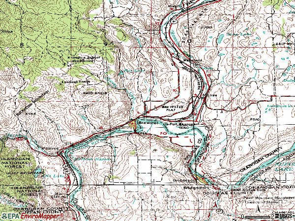 Zip code 98812 topographic map