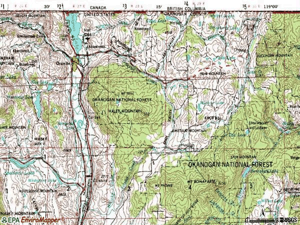 Zip code 98844 topographic map