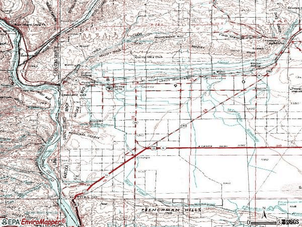 Zip code 98848 topographic map