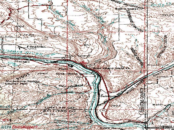 Zip code 98850 topographic map