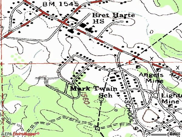 Zip code 95221 topographic map