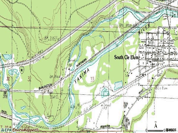 Zip code 98943 topographic map