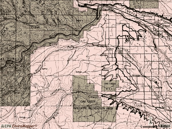 Zip code 98947 topographic map