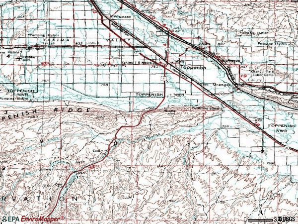 Zip code 98948 topographic map