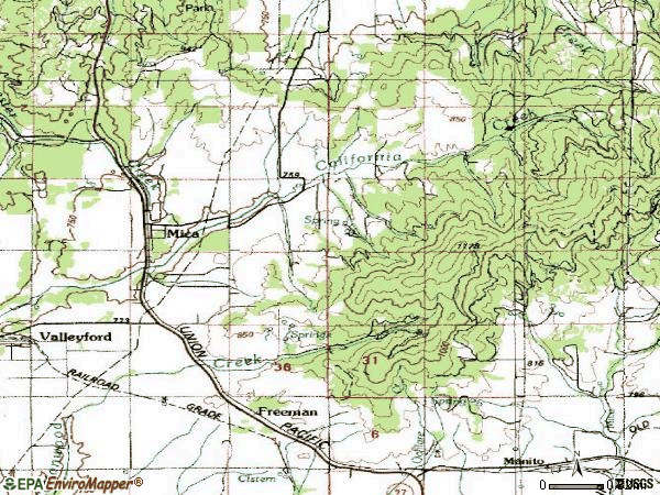 Zip code 99023 topographic map