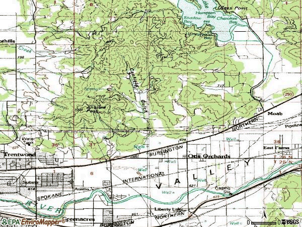 Zip code 99027 topographic map