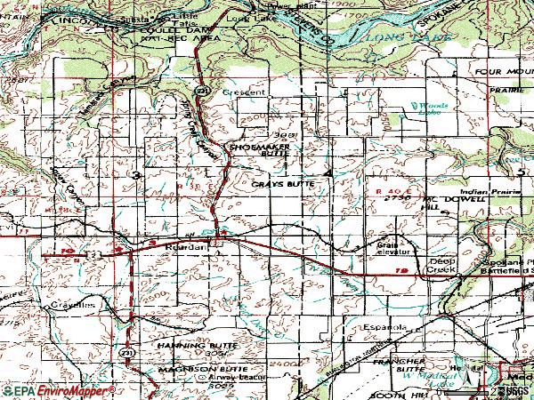 Zip code 99029 topographic map