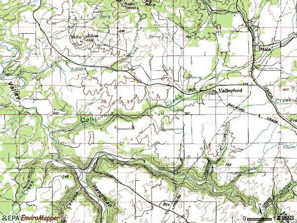 Zip code 99036 topographic map