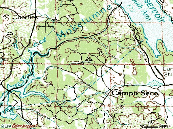 Zip code 95226 topographic map