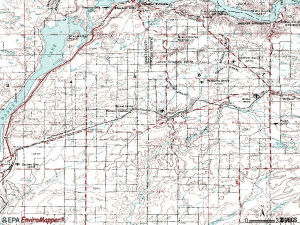 Zip code 99103 topographic map